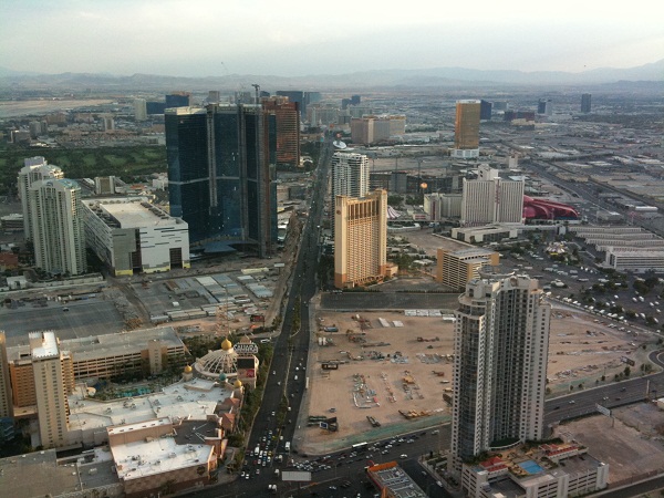Aerial view of the Las Vegas Strip from the Stratosphere